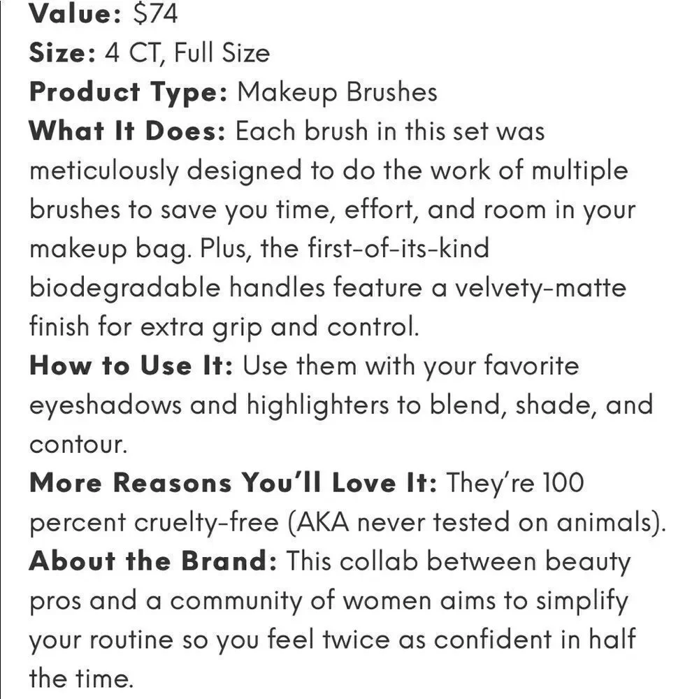 Make up Brushes NEW complex Culture top quality 4p